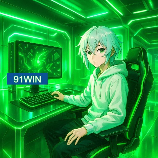 Imagem promocional do app oficial 91WIN destacando a conveniência de jogar cassino online pelo celular ou navegador