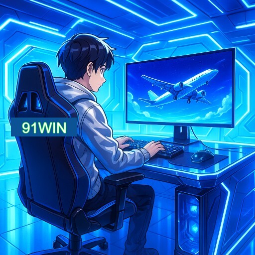 Imagem promocional do app oficial 91WIN destacando a conveniência de jogar cassino online pelo celular ou navegador