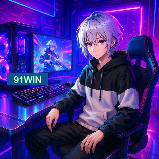 Imagem promocional do app oficial 91WIN destacando a conveniência de jogar cassino online pelo celular ou navegador