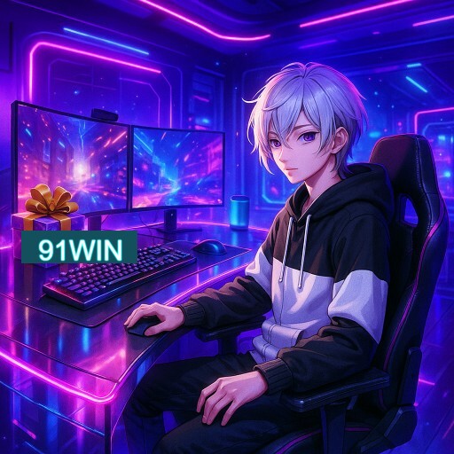 Imagem promocional do app oficial 91WIN destacando a conveniência de jogar cassino online pelo celular ou navegador