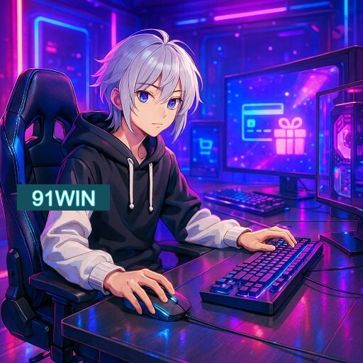 Imagem promocional do app oficial 91WIN destacando a conveniência de jogar cassino online pelo celular ou navegador