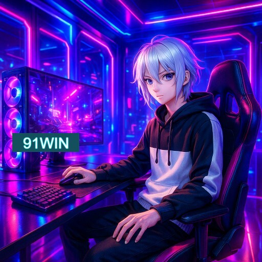 Imagem promocional do app oficial 91WIN destacando a conveniência de jogar cassino online pelo celular ou navegador