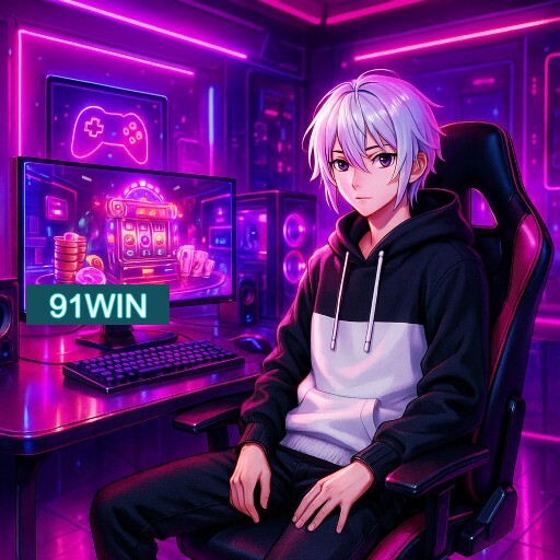 Imagem promocional do app oficial 91WIN destacando a conveniência de jogar cassino online pelo celular ou navegador