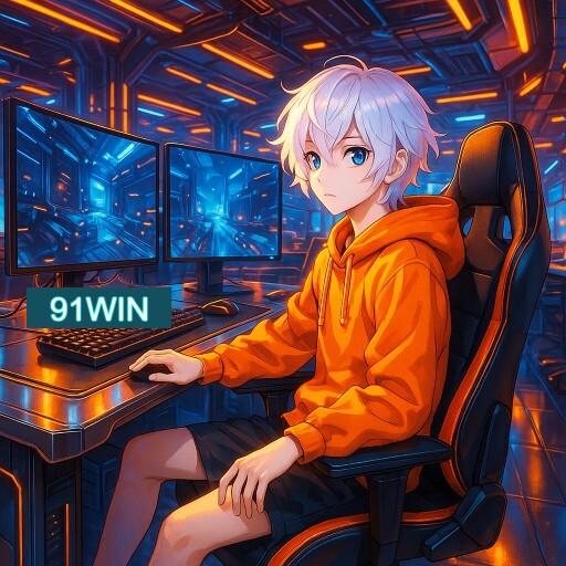 Imagem promocional do app oficial 91WIN destacando a conveniência de jogar cassino online pelo celular ou navegador