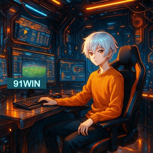 Imagem promocional do app oficial 91WIN destacando a conveniência de jogar cassino online pelo celular ou navegador