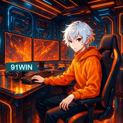 Imagem promocional do app oficial 91WIN destacando a conveniência de jogar cassino online pelo celular ou navegador