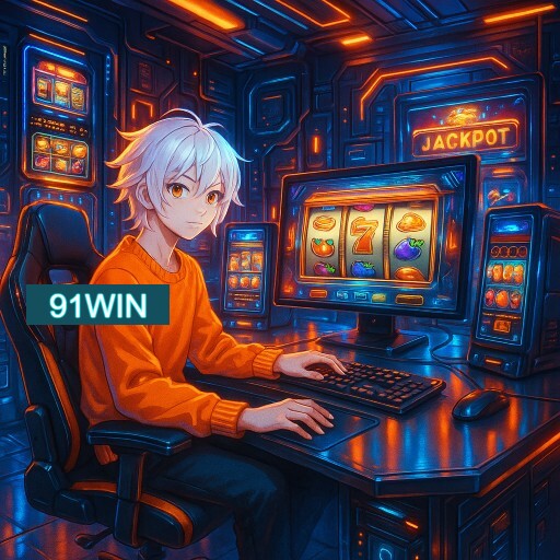Imagem promocional do app oficial 91WIN destacando a conveniência de jogar cassino online pelo celular ou navegador