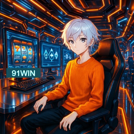 Imagem promocional do app oficial 91WIN destacando a conveniência de jogar cassino online pelo celular ou navegador