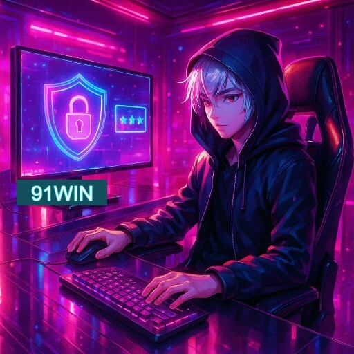 Imagem promocional do app oficial 91WIN destacando a conveniência de jogar cassino online pelo celular ou navegador