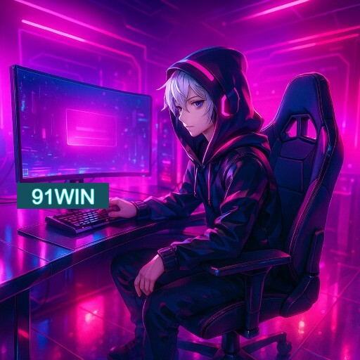 Imagem promocional do app oficial 91WIN destacando a conveniência de jogar cassino online pelo celular ou navegador