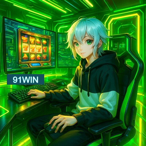 Imagem promocional do app oficial 91WIN destacando a conveniência de jogar cassino online pelo celular ou navegador