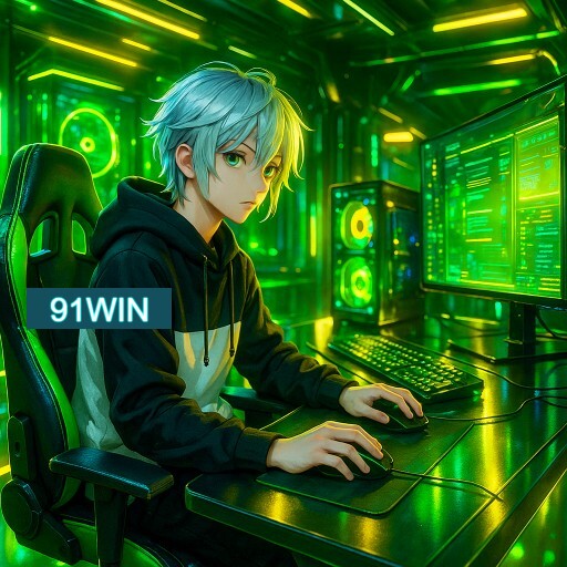 Imagem promocional do app oficial 91WIN destacando a conveniência de jogar cassino online pelo celular ou navegador