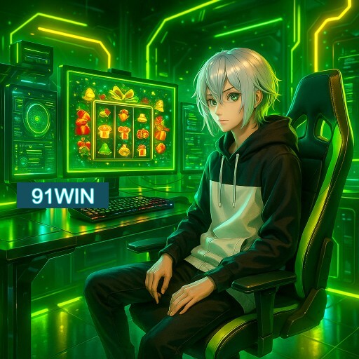 Imagem promocional do app oficial 91WIN destacando a conveniência de jogar cassino online pelo celular ou navegador